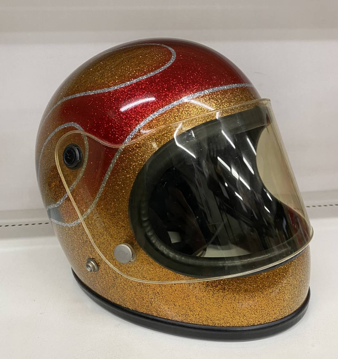 ルパン三世次元ヘルメット希少ラメ塗装美品57〜61フリーサイズ　ビンテージ ルパン三世次元ヘルメット希少ラメ塗装美品57〜61フリーサイズ