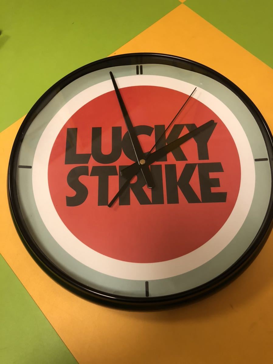 ラッキーストライク掛け時計 電池式 【タバコ会社の景品 非売品 新品