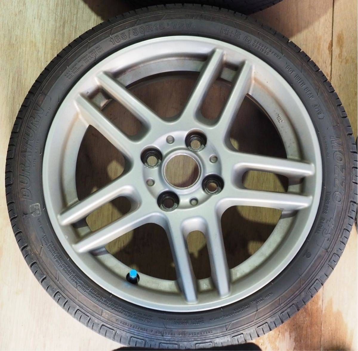 マーチ 12SR 後期 純正ホイール 15×6J+50 PCD100 ＆ DURATURN MOZZO 4S