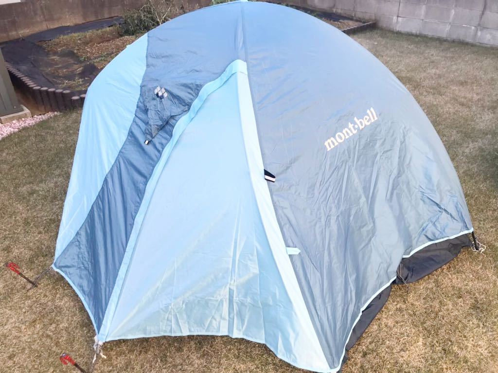 【美品】モンベル　mont-bell クロノスドーム2 ブルー Amazon.co.jp: モンベル(mont-bell) テント クロノスドーム2型