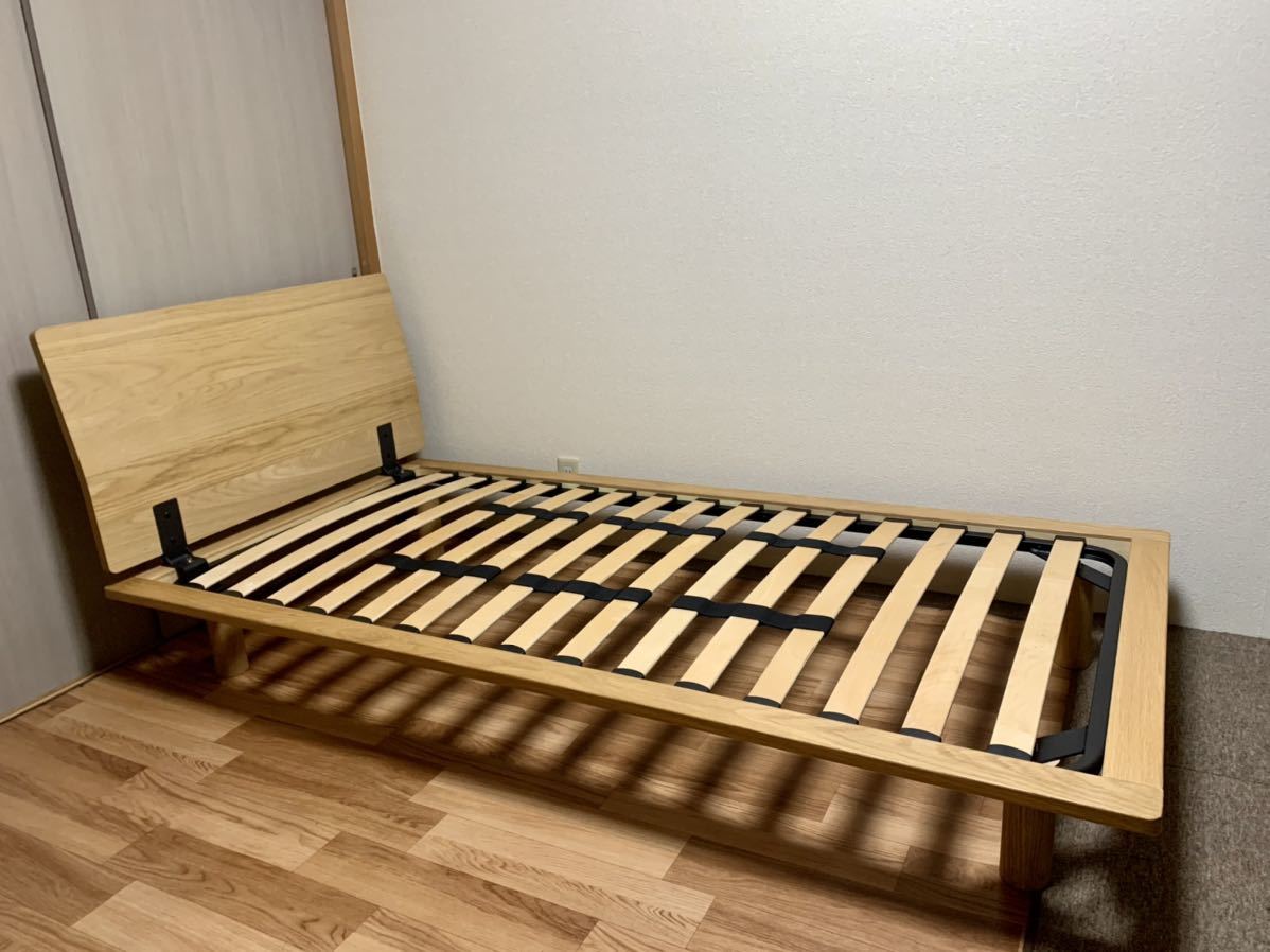 MUJI 無印良品 シングル 木製ベッドフレーム ・木製ヘッドボード