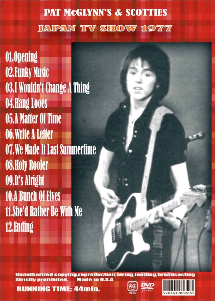 新品】ベイ・シティ・ローラーズ＆パット・マッグリン Japan Show 1977
