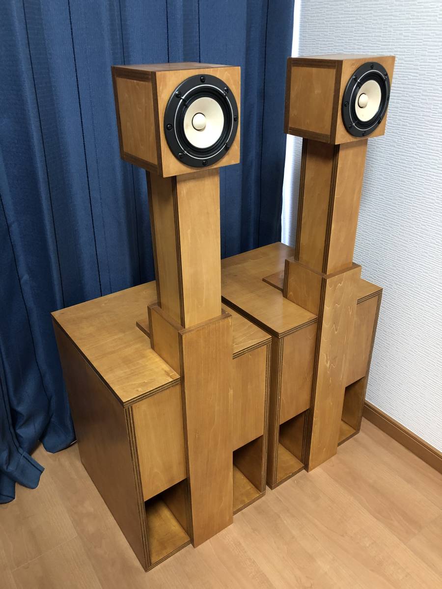 自作 フルレンジ バックロードホーン Tang Band W3-1364SA 8cm W3-2141