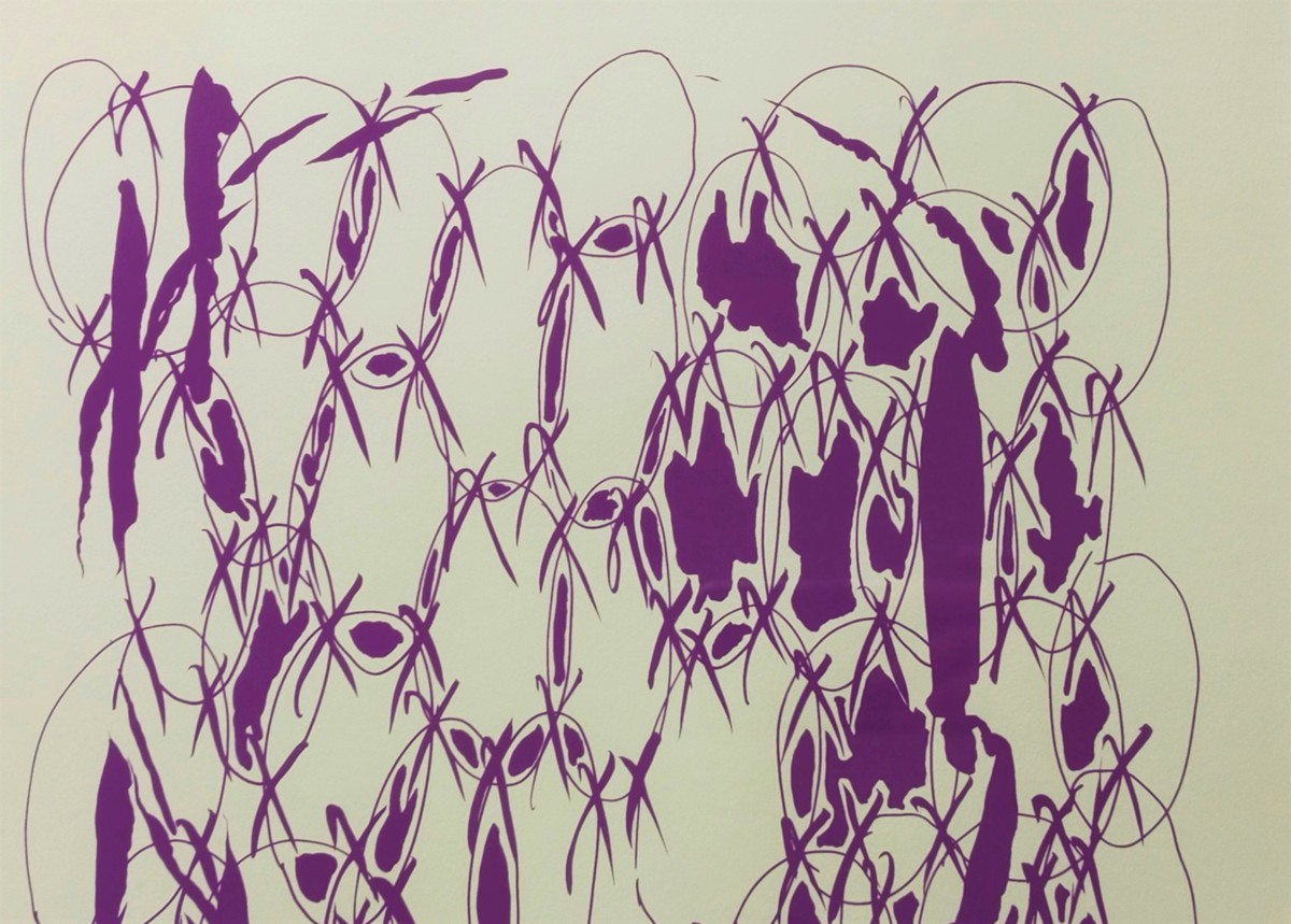 □中西夏之 【「日仏会館ポスター」より】 シルクスクリーン 直筆