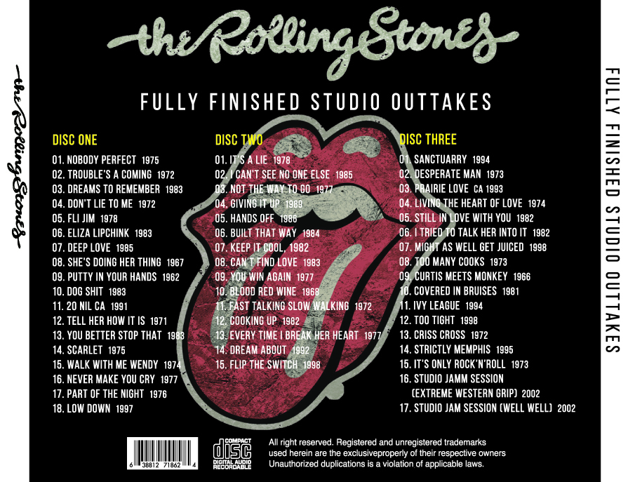 新品】☆THE ROLLING STONES / FULLY FINISHED STUDIO OUTTAKES☆50曲
