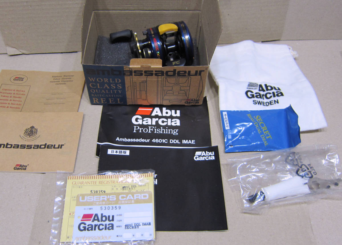 美品オールドABU Ambassadeur 4601C DDL IMAE SECRET左巻き ベイト