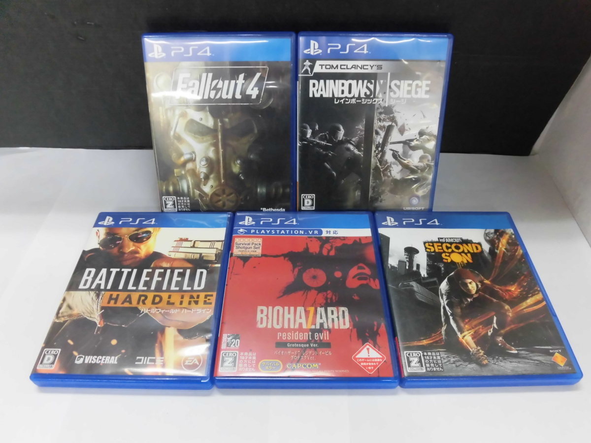 Ps4 ソフト 5本セット レインボーシックスシージ バイオハザード7 他 中古品 の落札情報詳細 ヤフオク落札価格情報 オークフリー スマートフォン版
