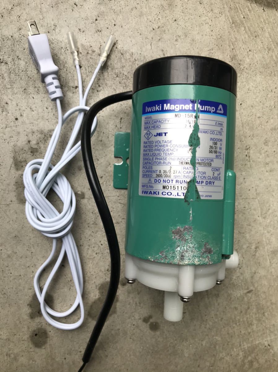 iwaki イワキ マグネットポンプ MD-15R-N 循環ポンプused レイシー iwaki イワキ マグネットポンプ MD-15R-N 循環ポンプused レイシー