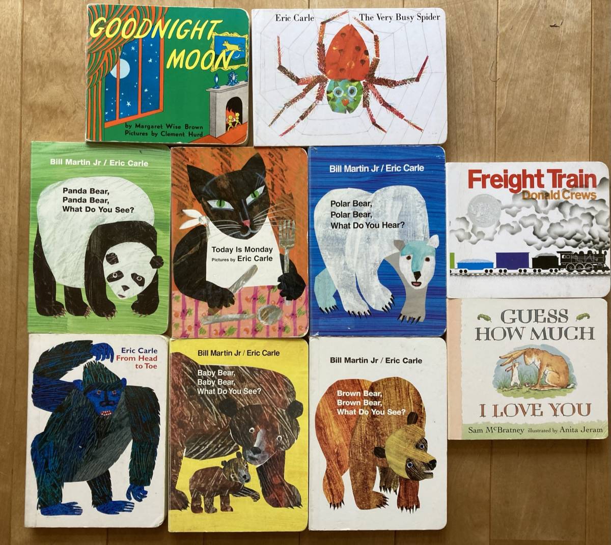 【新品】【10冊】はらぺこあおむし・おやすみなさいおつきさま他 英語絵本【値下げ ☆英語絵本／ボードブック10冊／エリックカール／おまけ・はら