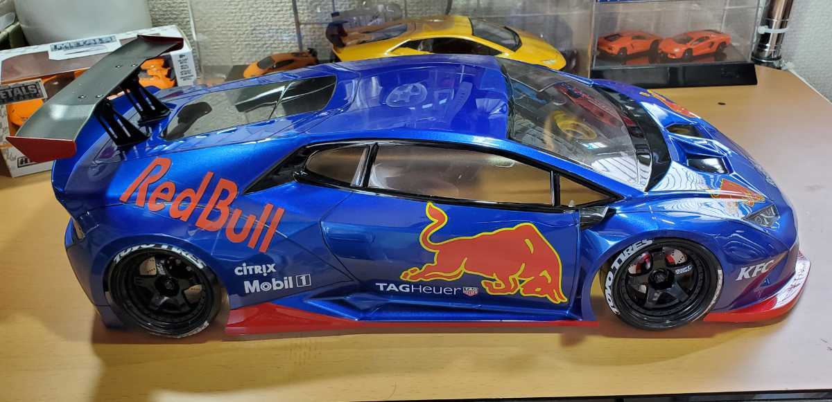 3レーシング ランボルギーニ 1/10　ラジコン　LBGボディ ▽ランボルギーニウラカンタイプ1/10ドリフトシャーシ用クリア