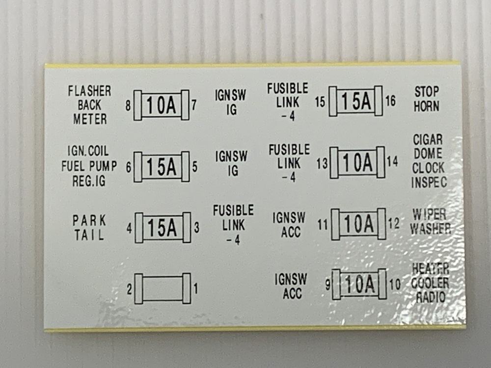 新品 ハコスカ前期ヒューズボックスステッカー ハコスカ S30 旧車 L型 シール ヒューズ ケンメリ ローレル フェアレディ ジャパン の落札情報詳細 ヤフオク落札価格情報 オークフリー スマートフォン版