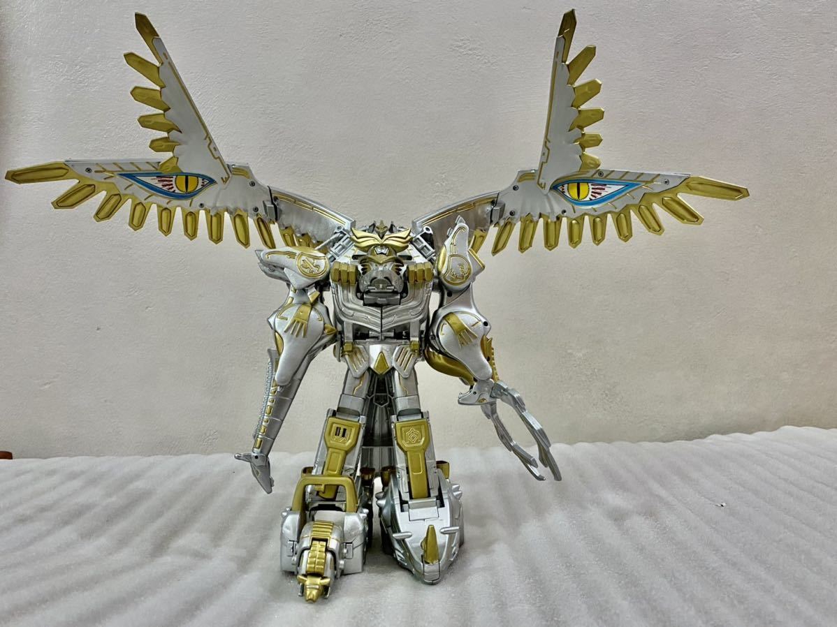 欠品あり)ガオレンジャー バンダイ 百獣合体 DX ガオイカロス 希少 美