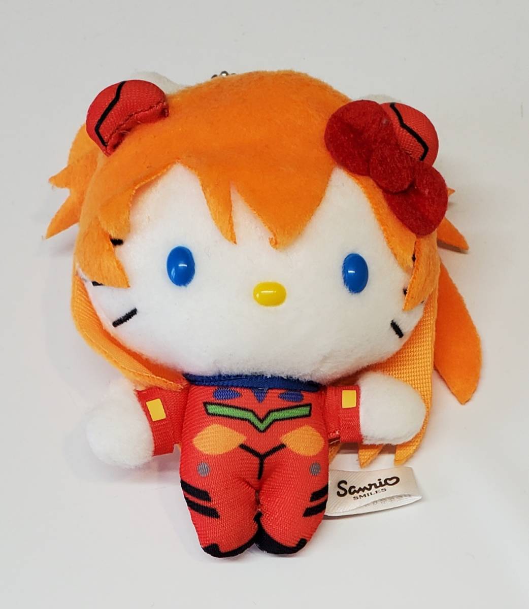 やや傷や汚れあり】ハローキティ×エヴァンゲリオン アスカ ぬいぐるみ