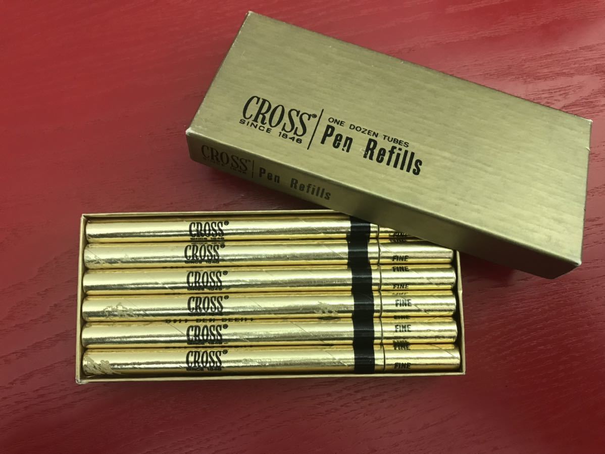 【やや傷や汚れあり】箱付き 12本 CROSS クロス ボールペン用リフィル CROSS BALL PEN REFILL LINCOLN,R