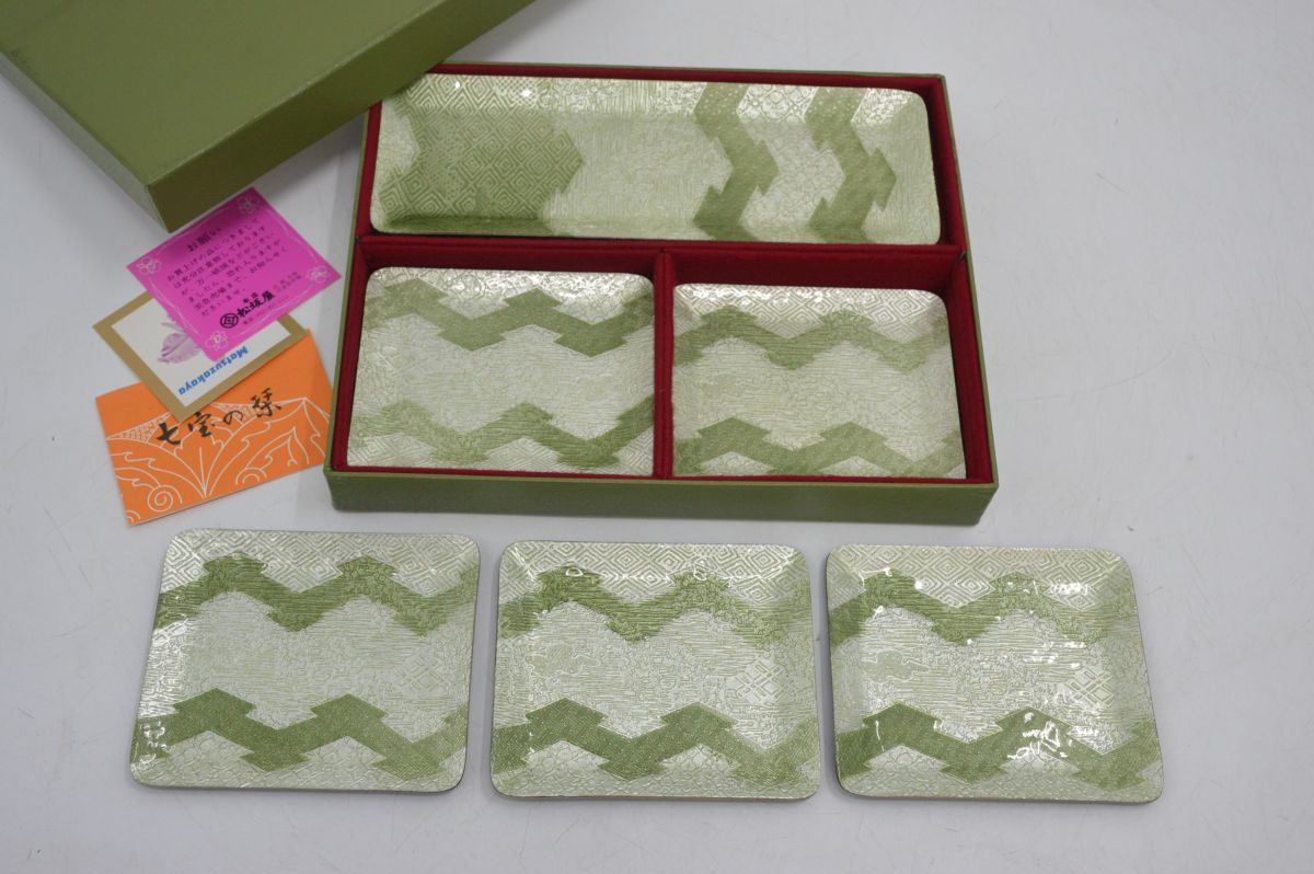 ☆七宝銘々皿 ボンクレール耀彩 正倉院文様 USED