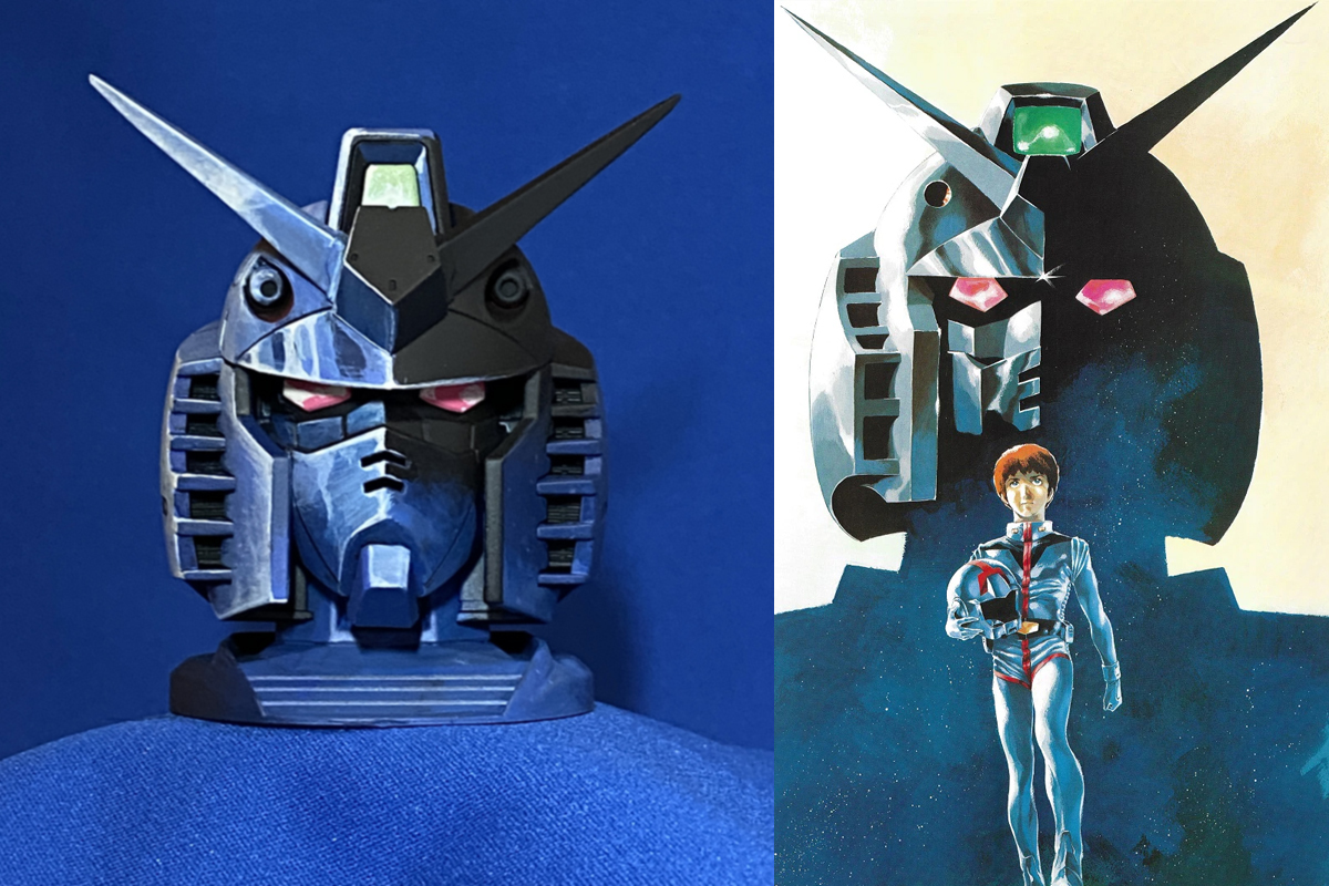 未使用】□RX-78-2 ガンダム ヘッド□安彦良和・映画ポスター風