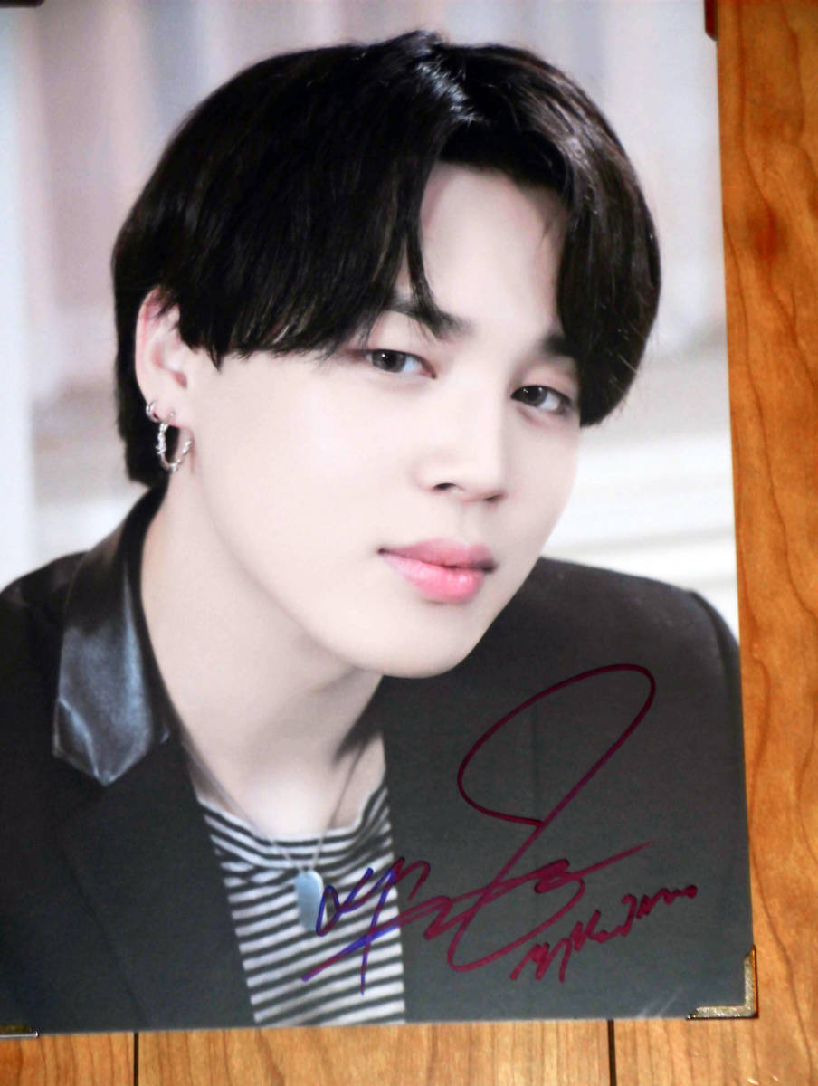 ジミン 直筆サインフォト BTS ジミン 直筆サイン入りフォト