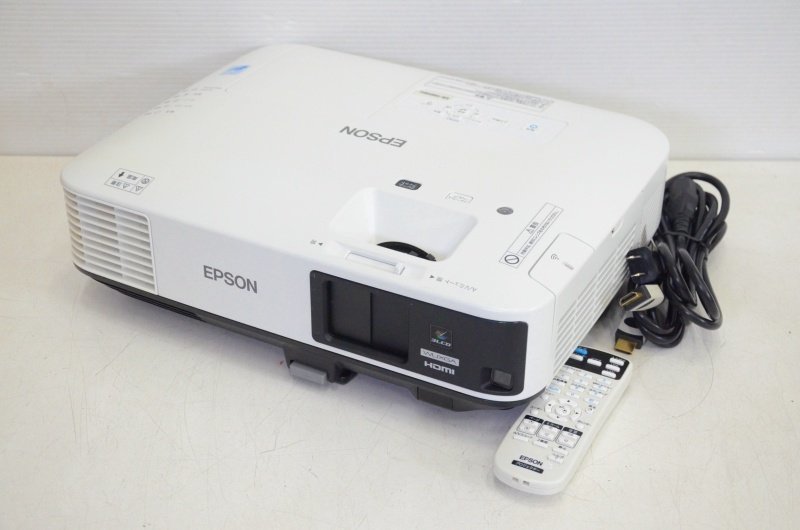 【やや傷や汚れあり】EPSON/エプソン 4800lm プロジェクタ EB1985WU ランプ使用445/0時間 中古【訳あり品】 送料無料