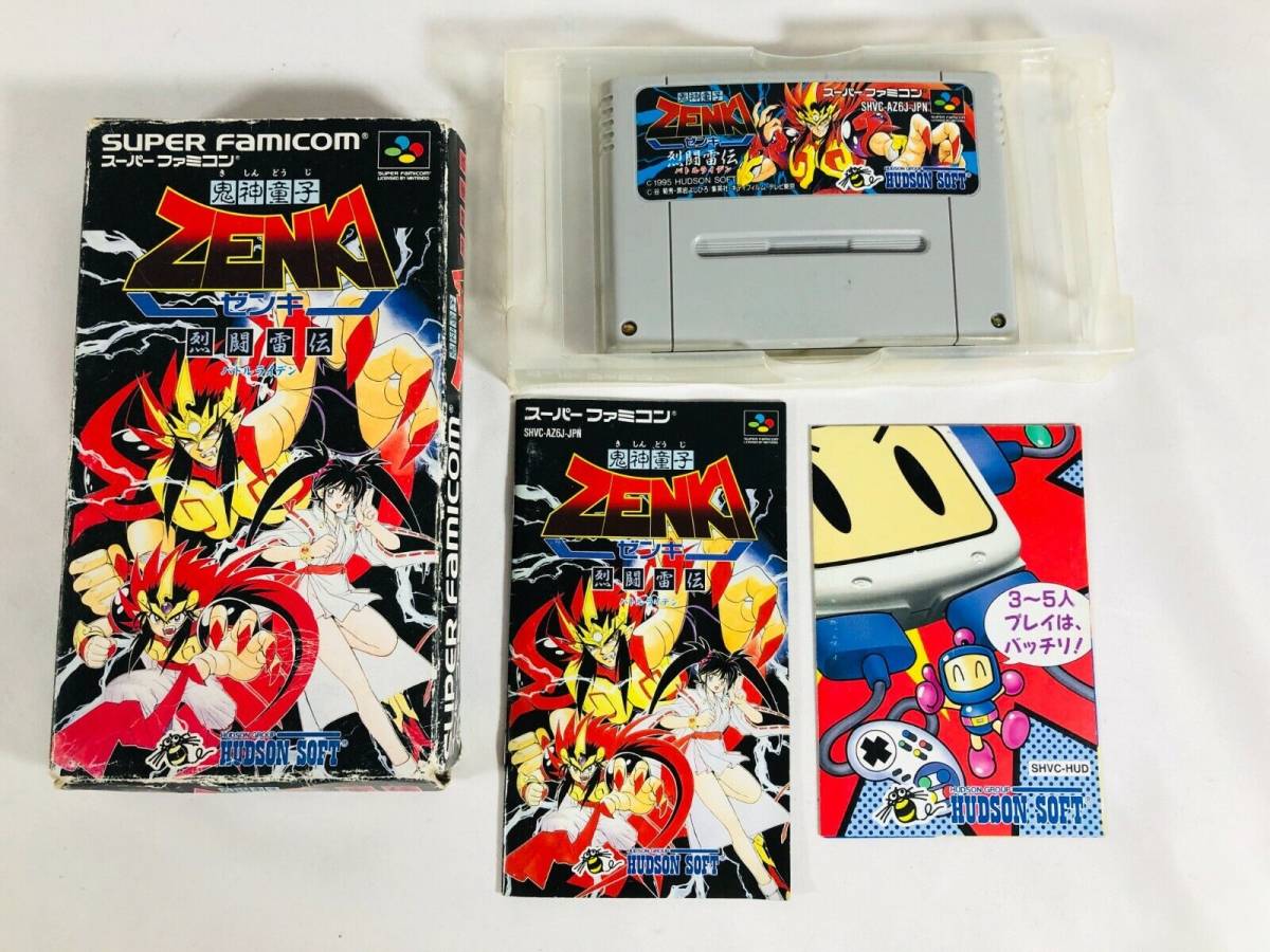 新品スーパーファミコン 鬼神童子ZENKI ゼンキ 烈闘雷伝 バトルライデン 任天堂 スーパーファミコン カセット ソフト 鬼神童子 ZENKI 烈