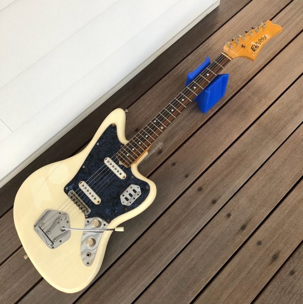 【やや傷や汚れあり】貴重 60's Japan Vintage ELK DELUXE MIYUKI 動作品 ジャガータイプ エレキギター