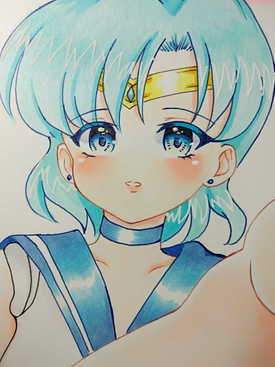 美少女戦士セーラームーン プリンセス・セレニティイラスト直筆サイン色紙 美少女戦士セーラームーン プリンセスセレニティ カラーイラスト