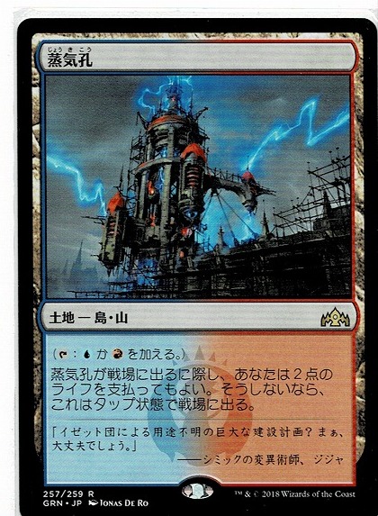 目立った傷や汚れなし Mtg ラヴニカのギルド 蒸気孔 Steam Vents 日 の落札情報詳細 ヤフオク落札価格情報 オークフリー スマートフォン版