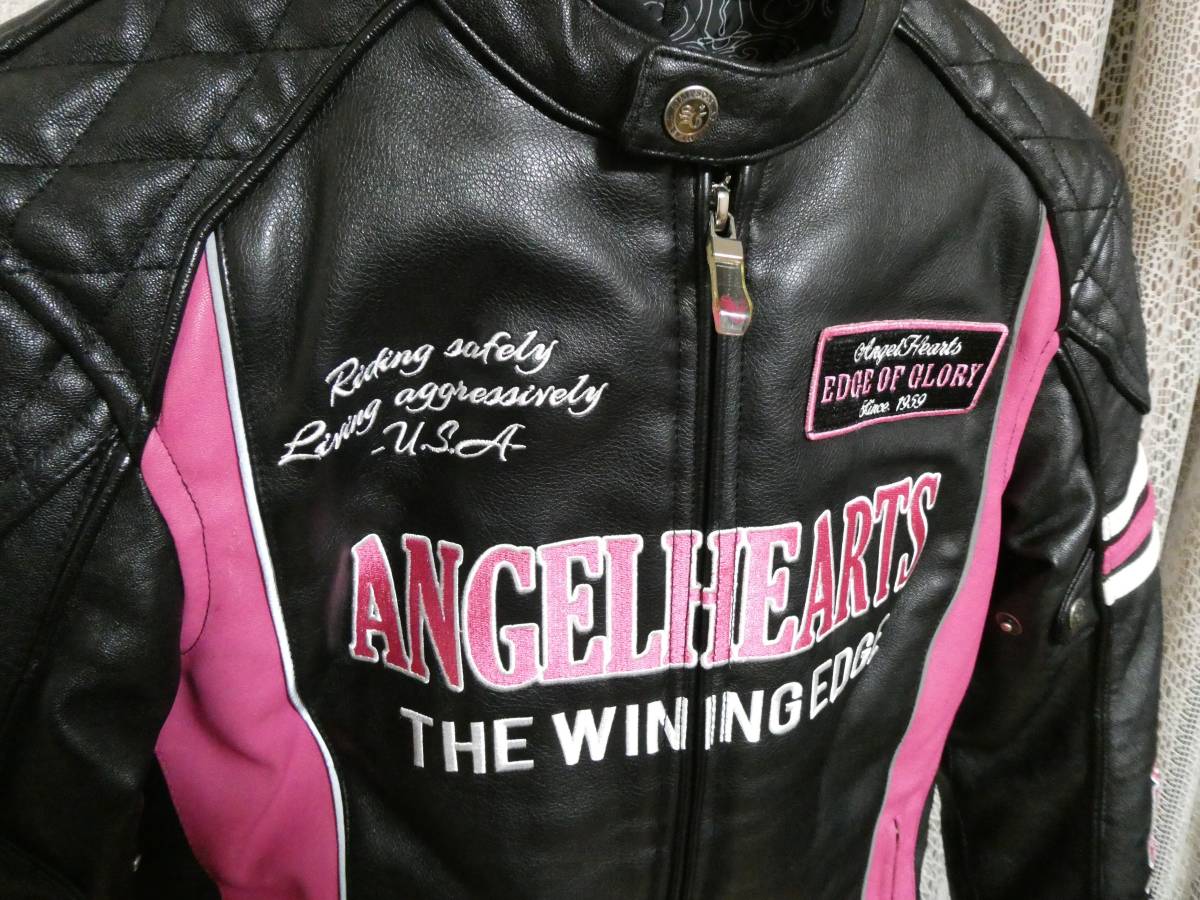 シンプソンエンジェルハーツレザージャケットバイクレディース防寒