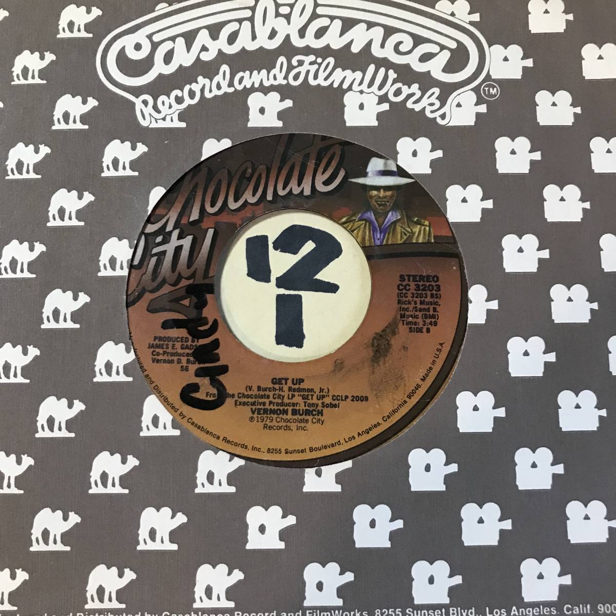 【やや傷や汚れあり】試聴 人気盤。VERNON BURCH GET UP 両面 VG++ SOUNDS EX+ DeeeLite feat