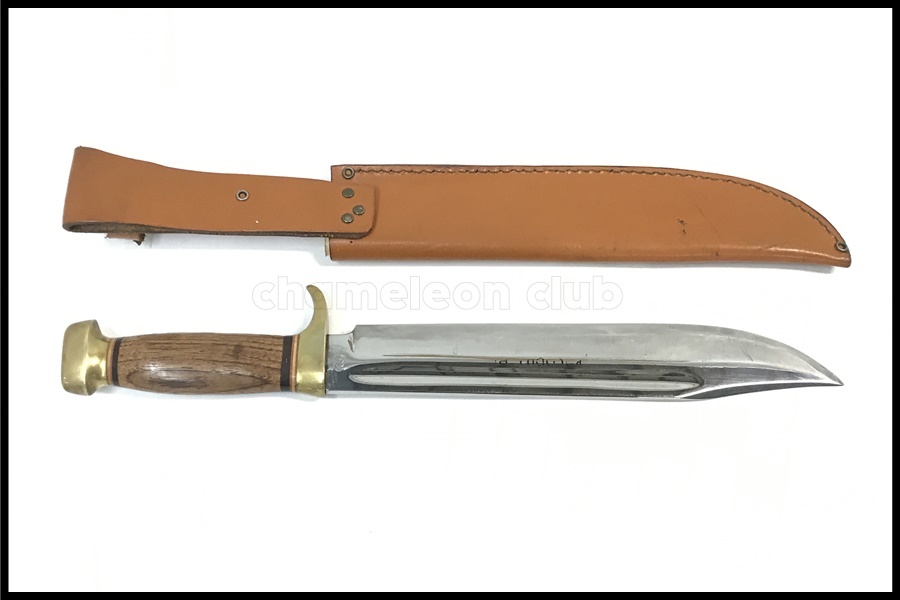 ☆送料無料　逸品　オセロ　ドイツ製　ハンティングナイフ　クロコダイルハンター OTHELLO 全長/38.5㌢ 刃渡り/約25㌢ 刃幅/4㌢　中古