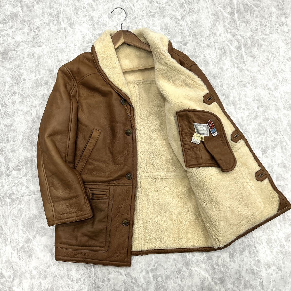 80s CURPESA naturpiel 最高級シープスキンムートンコート