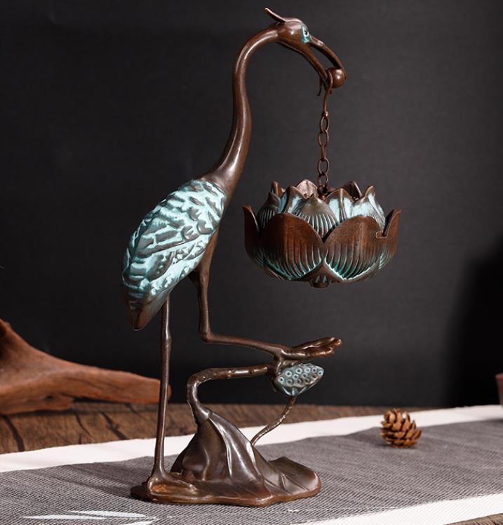 銅器 香炉 風水グッズ 小物 装飾品 彫刻 工芸品 古美術品 置物