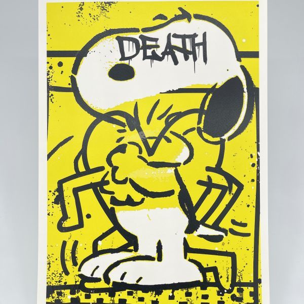 Death nyc ポスター Keith Haring キースヘリング Kaws 額縁付き