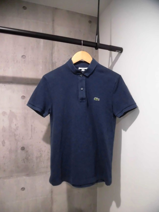 未使用／箱付】金ワニ LACOSTE 眩しく ポロシャツ／M相当