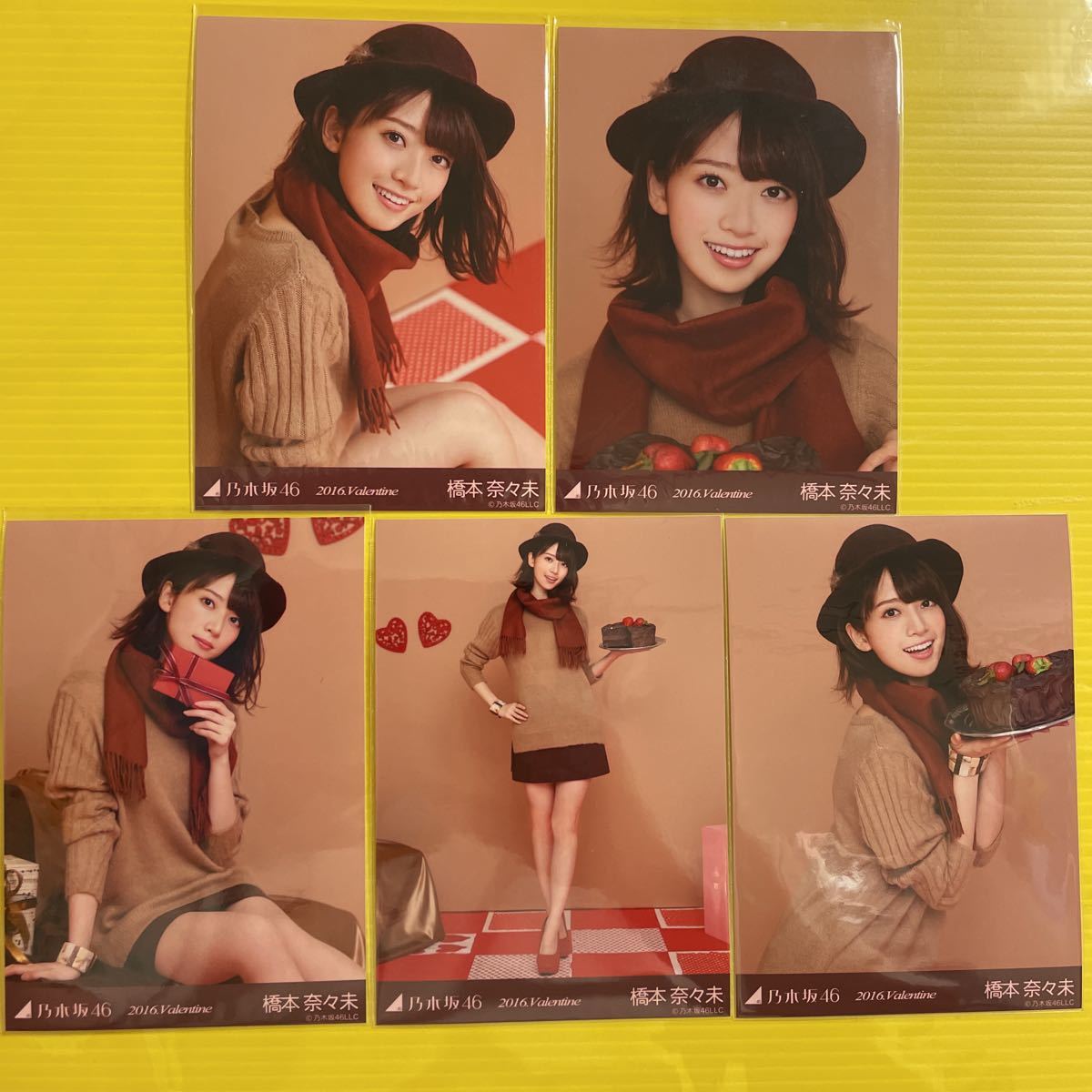橋本奈々未 生写真 3種コンプ 2014 Valentine バレンタイン 橋本