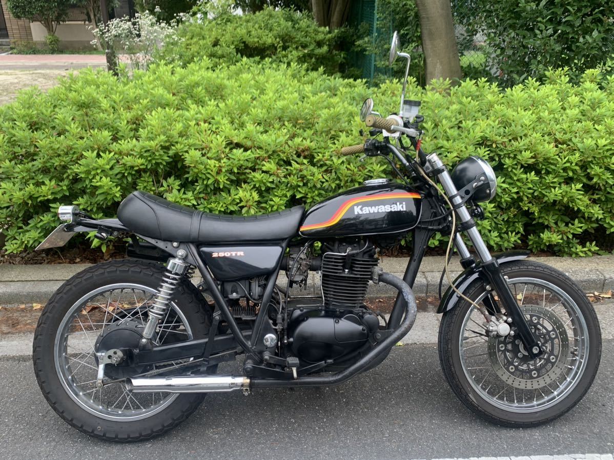 傷や汚れあり】☆Kawasaki 250TR☆自賠責あり/レインボーカラーの落札