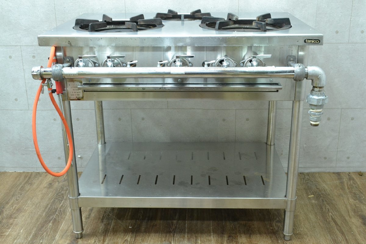 清掃済み Tanico タニコー 業務用 5口ガスコンロ T1232 LPガス用