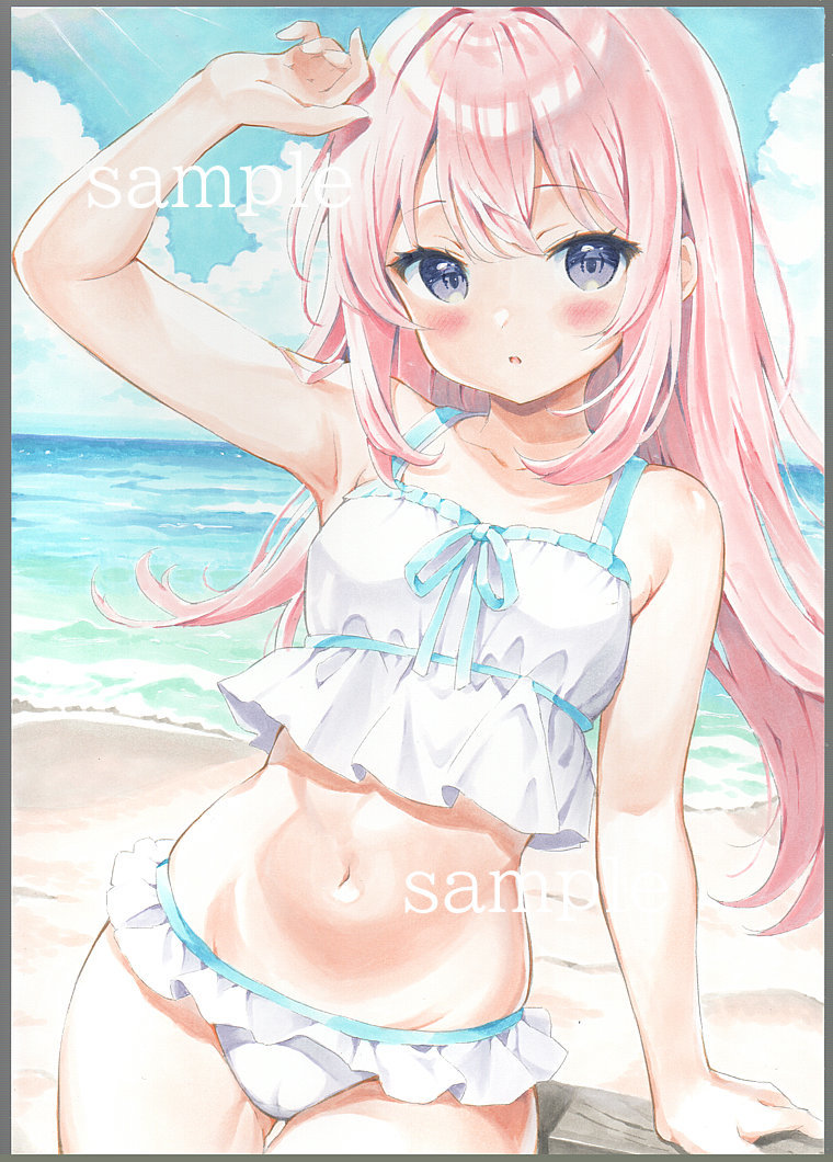 オリジナル 手描きイラスト 水着 ◇ 女の子 A4 - 夏 Yahoo