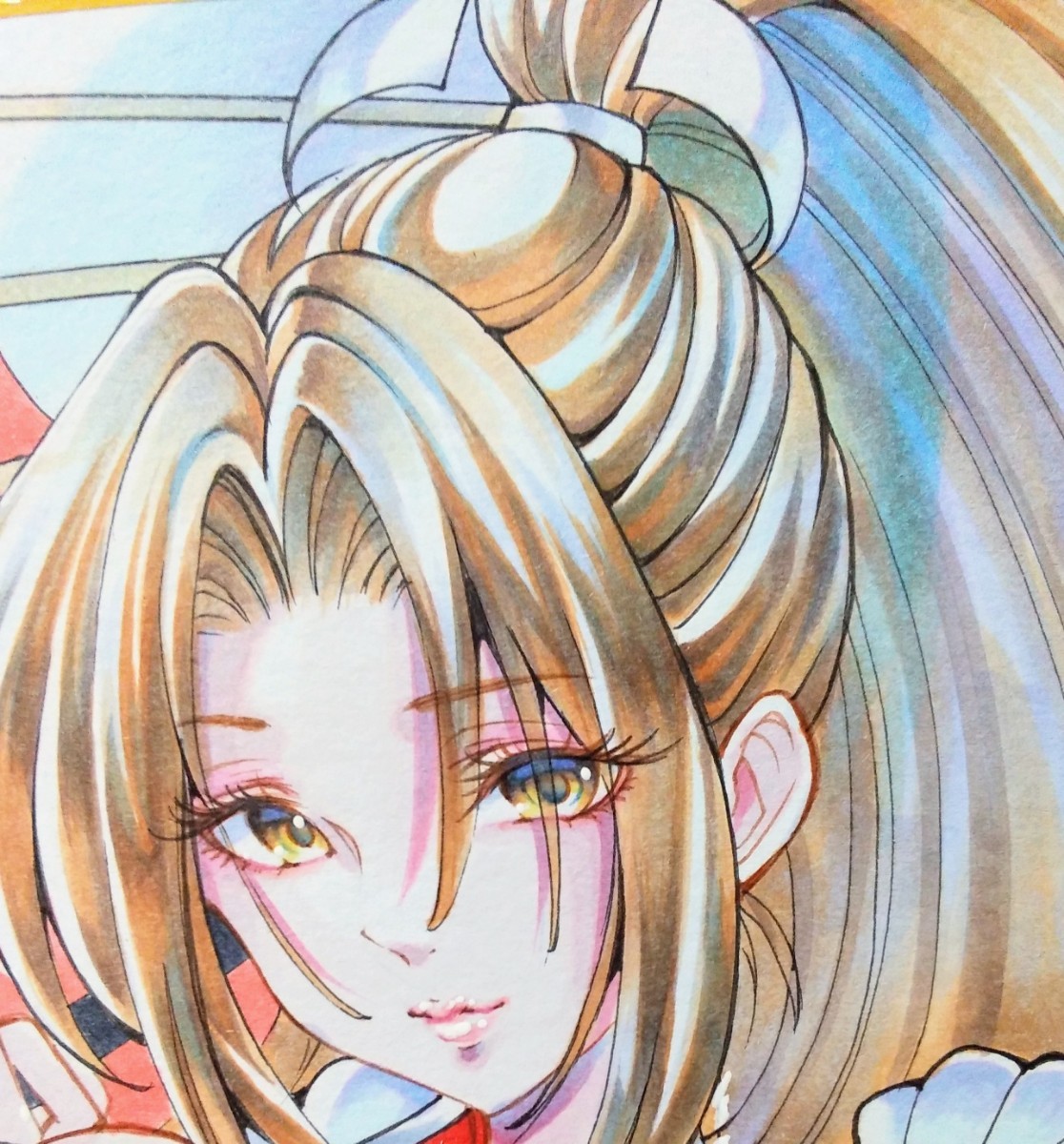 不知火 舞 餓狼伝説 KOF 〕 色紙 同人 手描きイラスト 不知火舞 KOF