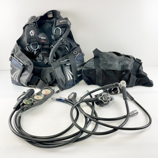 【傷や汚れあり】【現状品】mares マレス/foldable/backpack system/BCジャケット/OCEANIC オーシャニック