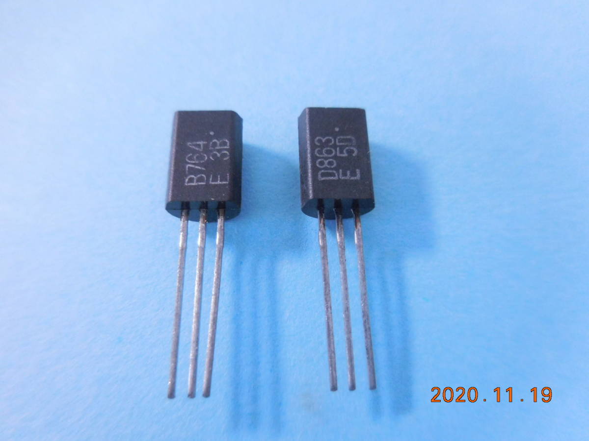 【未使用】三洋 PNPトランジスタ 2SB764-E ／2SD863-E 25ps+25ps 計50個1組 #120の落札情報詳細 ...