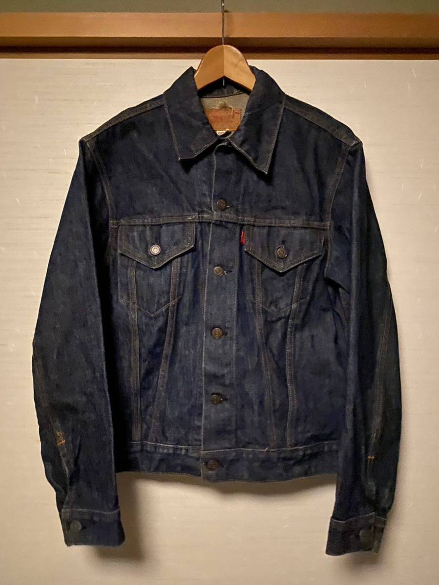 目立った傷や汚れなし】ドス黒 真紺 Levi's 70505 ケアタグ 70s サード