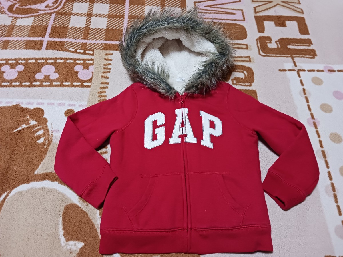 GAP レッド ジップアップ パーカー S GAP レッド ジップアップ パーカー S