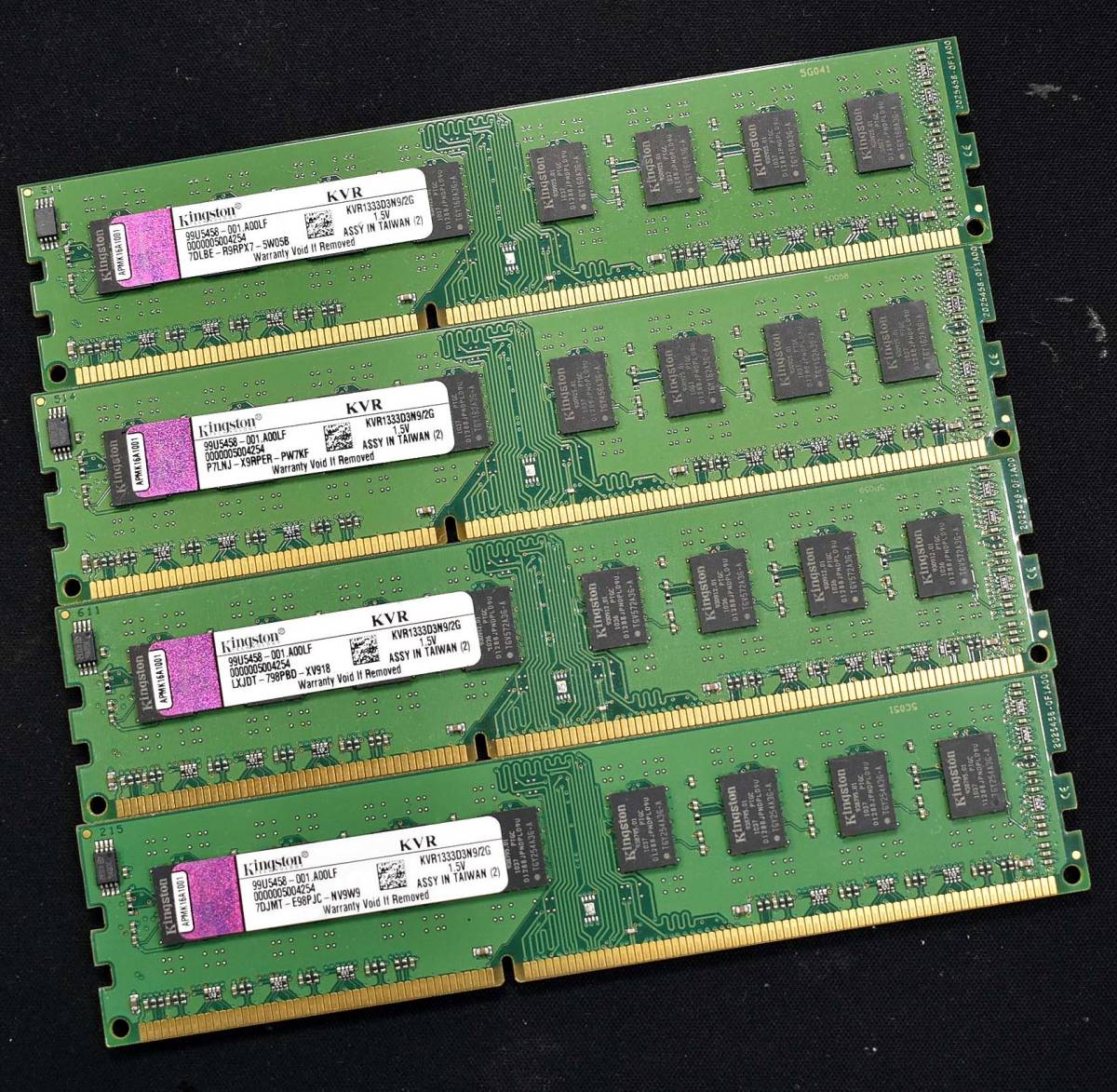 【目立った傷や汚れなし】8GB (2GB 4枚組) PC310600 PC310600U DDR31333 240pin nonECC