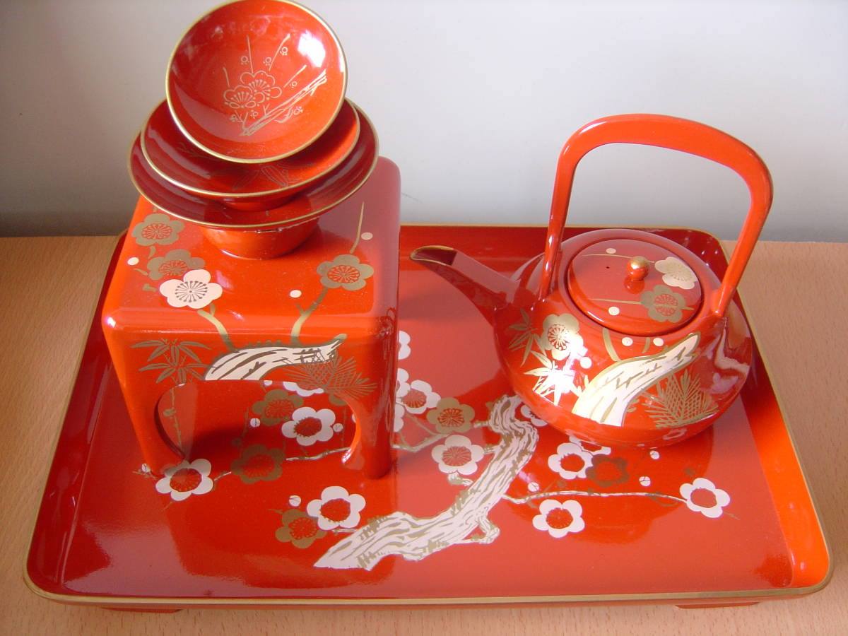 おとそセット四ツ揃会津塗り お屠蘇器セット 伝統工芸 会津漆器 本