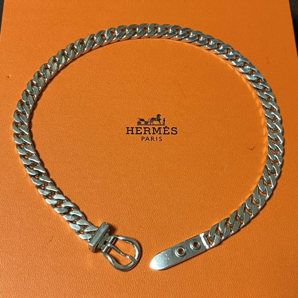 HERMÈS ブックルセリエ シルバー ブレスレット MMサイズ（HERMES