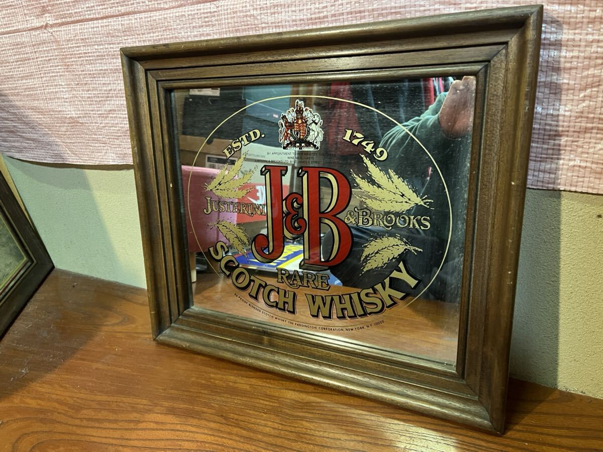 SCOTCH WHISKY J&B パブミラー ヴィンテージ品 【公式通販】