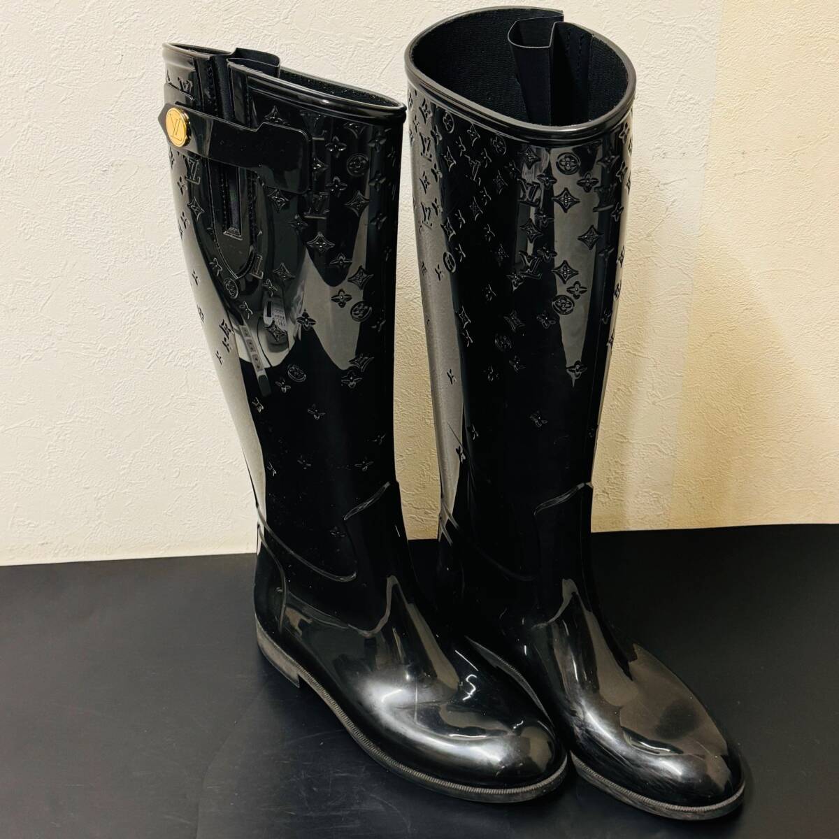 Louis Vuitton ダミエ柄 レインブーツ