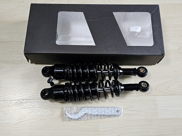 GB350 GB350S用ガス封入式ローダウンリアサスペンション ブラック GB350用 ガス封入式ローダウンリアサスペンション RFY バイク用