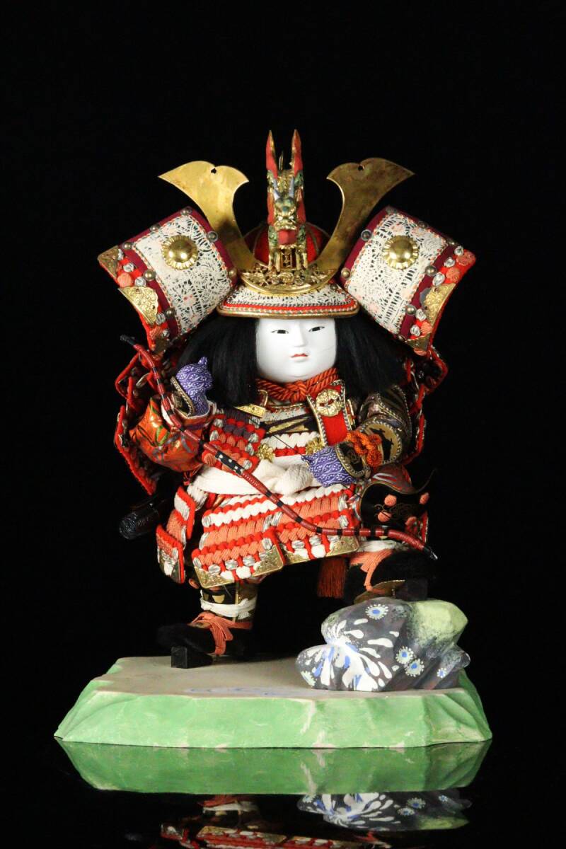 やや傷や汚れあり】京都丸平 大木平蔵 「兜鎧着大将」 武者人形 五月