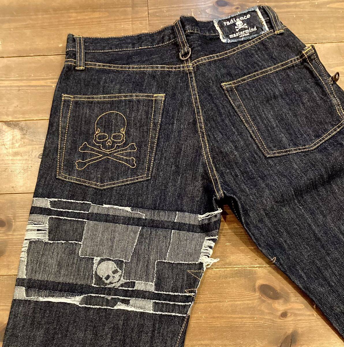 A16523 美品 マスターマインドジャパン パッチワークデニム 濃紺 L